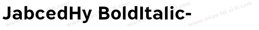 JabcedHy BoldItalic字体转换